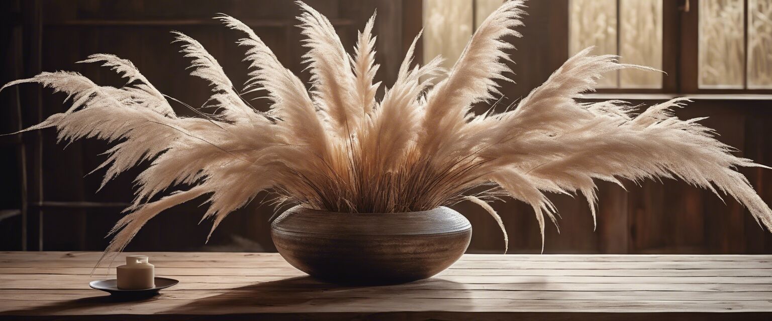 Pampas grass centerpiece for home decor